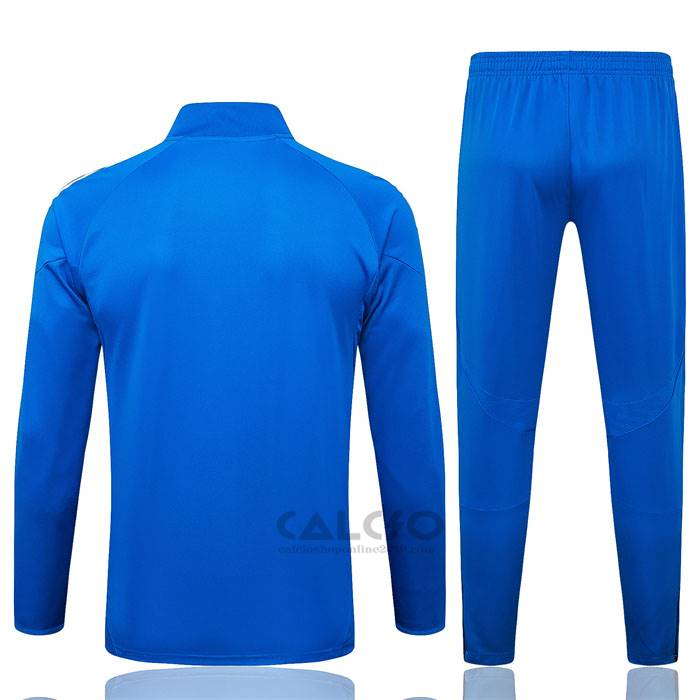 Tuta da Track di Giacca Real Madrid Bambino 2025-2026 Blu Claro